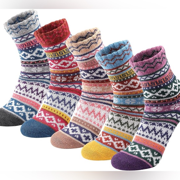5 Pairs Wool Socks - Picture 1 of 7